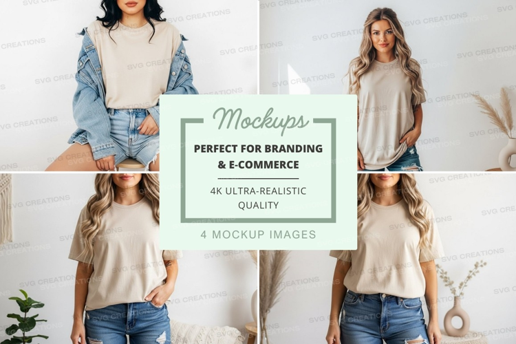 Casual and stylish t-shirts mockup