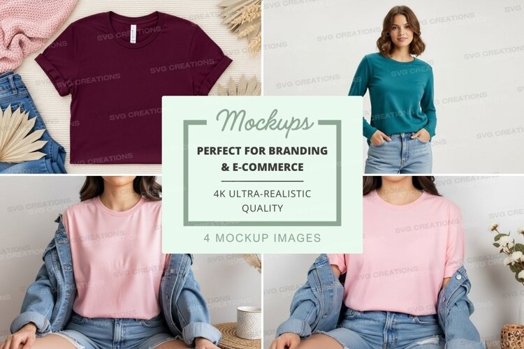 Casual t-shirts mockup example image 1
