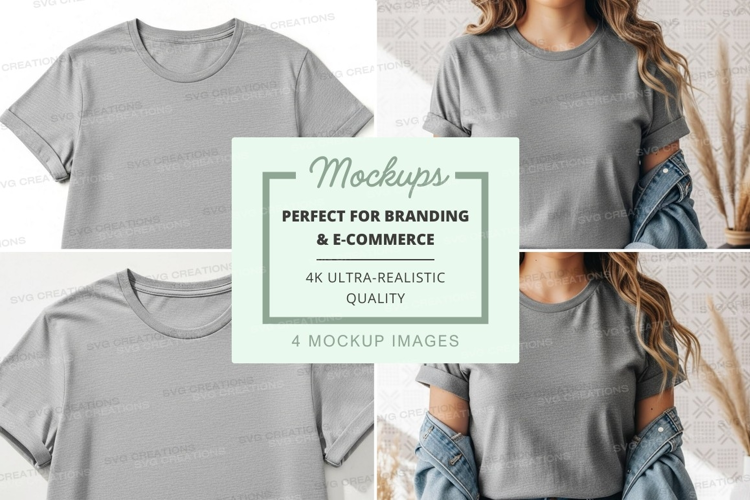 Mockup of a gray t-shirt with cold shoulder design