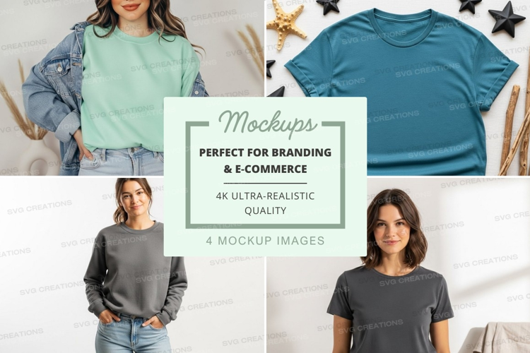 Mockup collection of t-shirts
