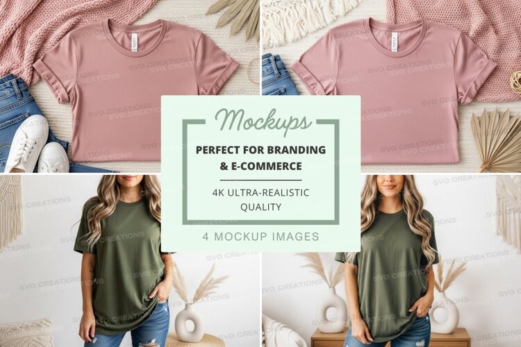 Casual t-shirts mockup example image 1