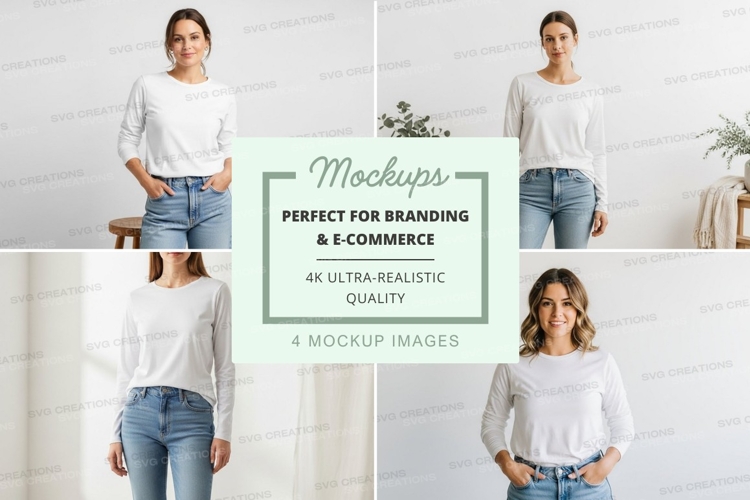 White Tshirt Mockup Image 10