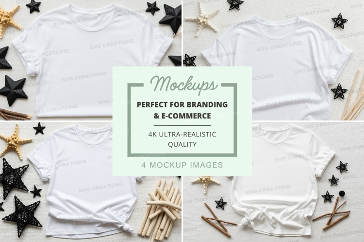 White Tshirt Mockup Image 7