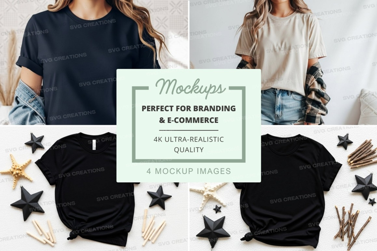 Mockup collection of t-shirts