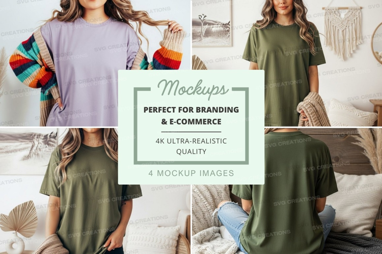 Casual and comfortable t-shirts mockup