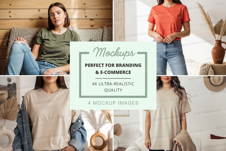 Casual t-shirt collection mockup example image 1