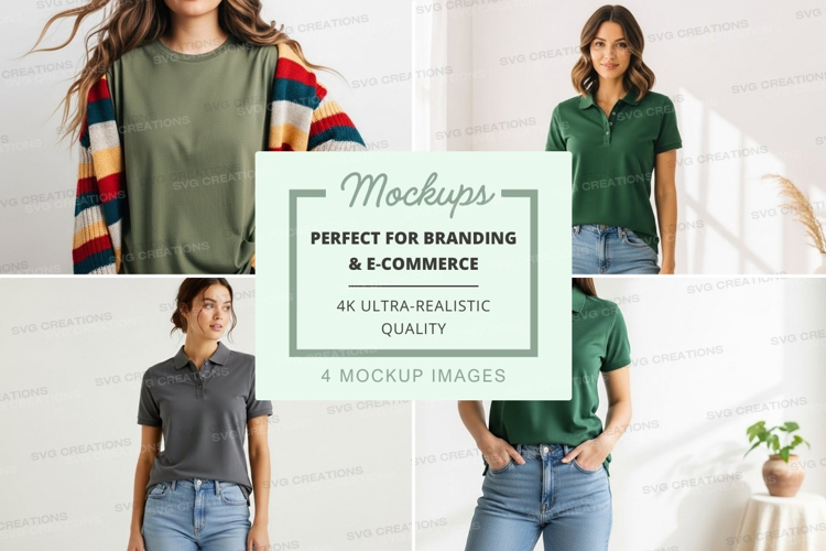 Mockup: casual polo shirts collection
