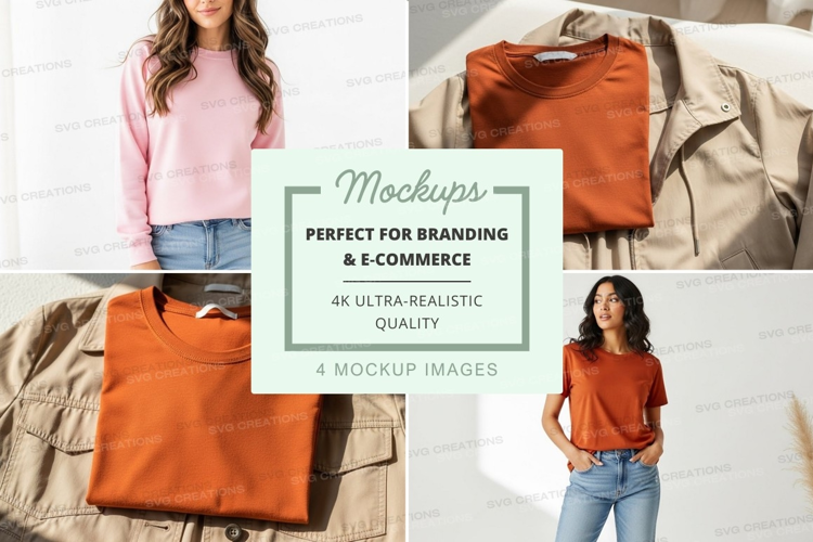 Casual and stylish t-shirts mockup