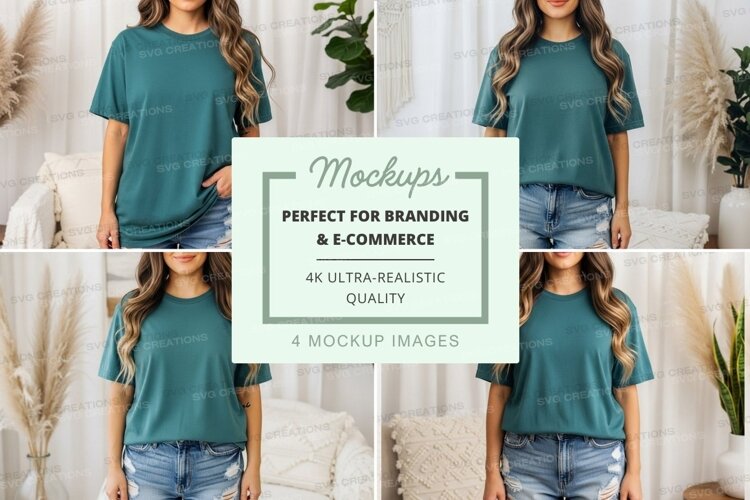 Casual summer outfit with green t-shirt example image 1