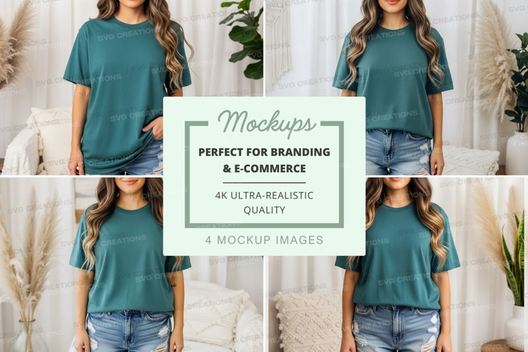 Casual summer outfit with green t-shirt
