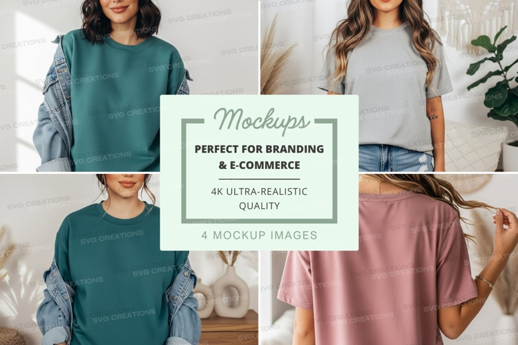 Mockup: casual t-shirts collection