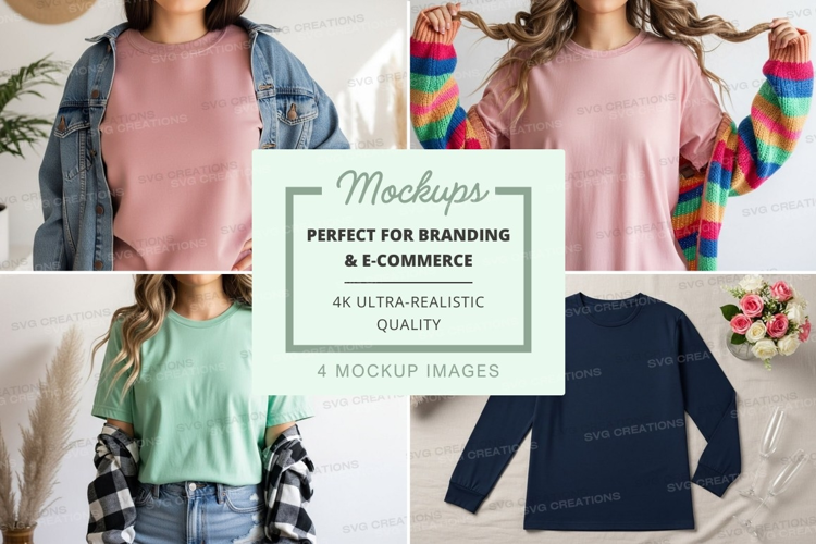 Mockup: casual t-shirts collection