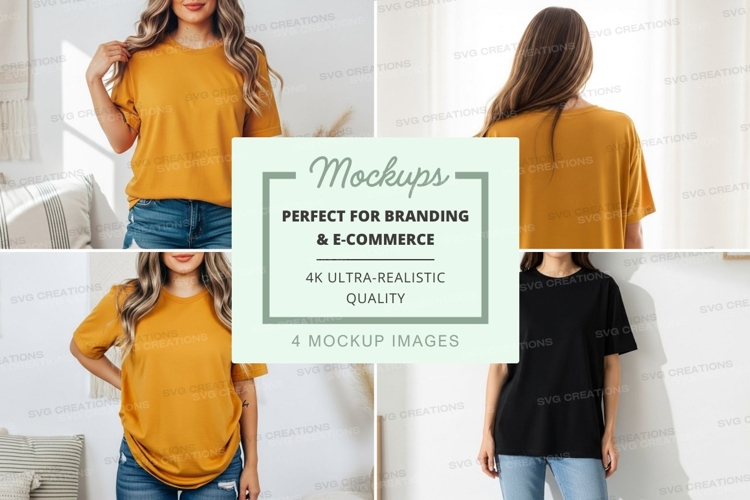 Black Tshirt Mockup Image 18