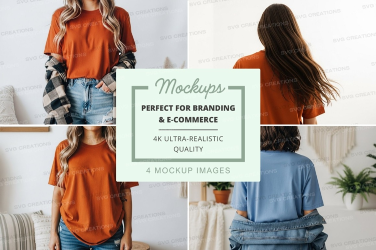 Mockup: casual women's t-shirts