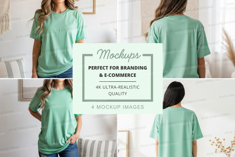 Green t-shirt mockup