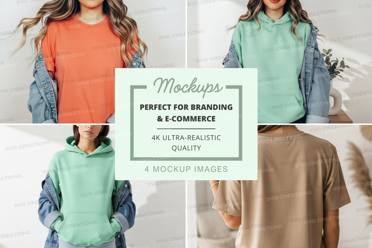 Casual hoodie collection mockup