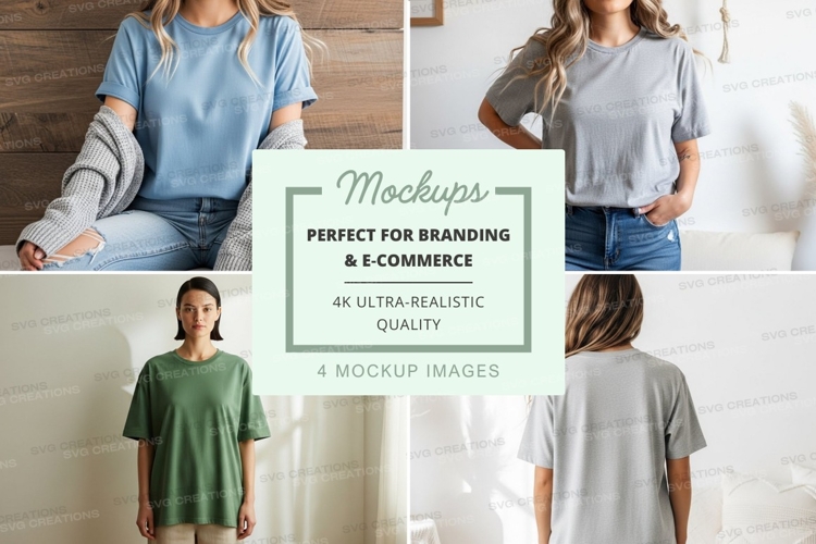 White Tshirt Mockup Image 18