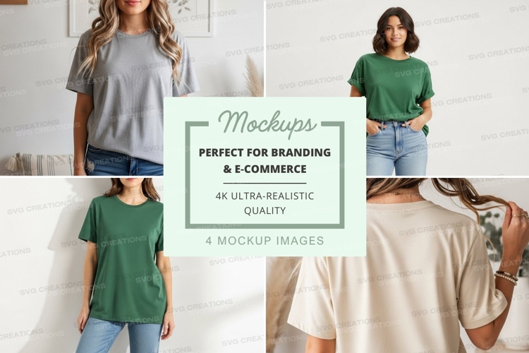 White Tshirt Mockup Image 10