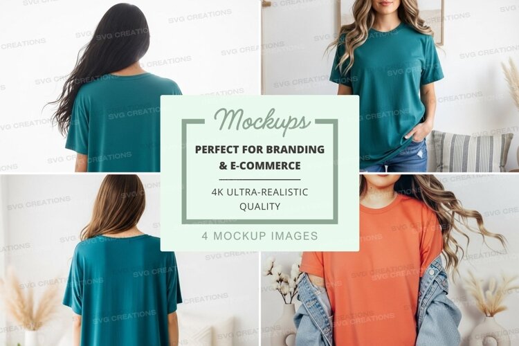 Casual t-shirts mockup example image 1