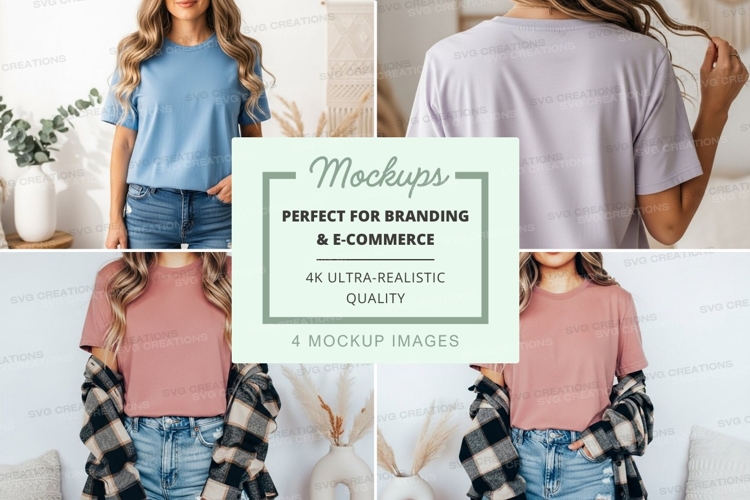 White Tshirt Mockup Image 17