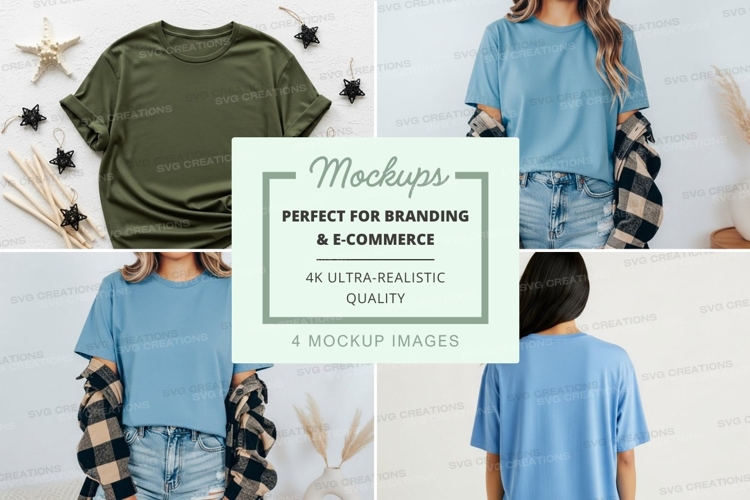 White Tshirt Mockup Image 16