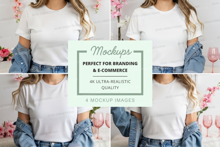 White Tshirt Mockup Image 9