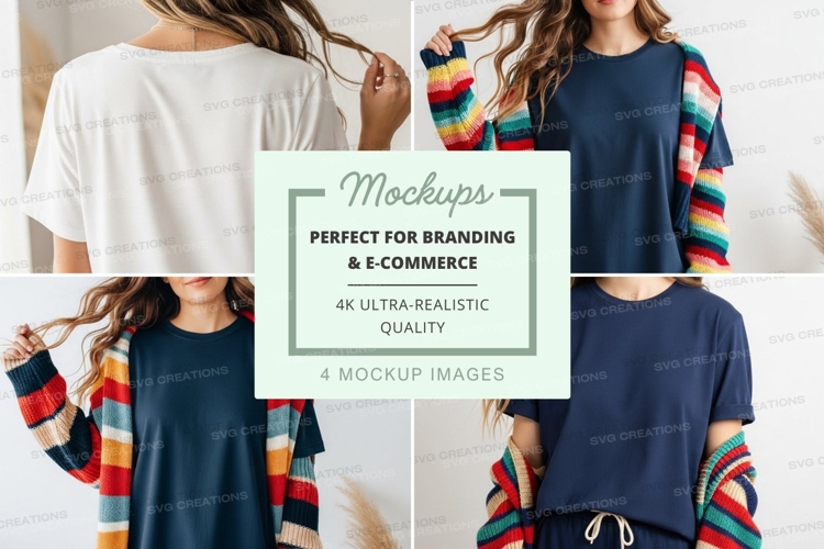 White Tshirt Mockup Image 6