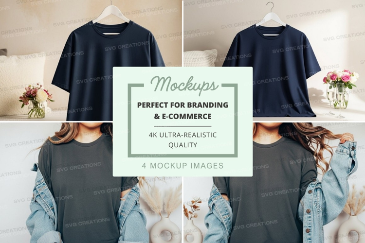 Mockup: women's t-shirt display