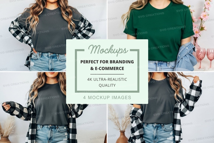 White Tshirt Mockup Image 4