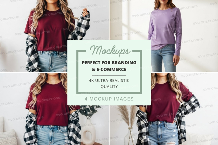 Casual winter fashion mockup