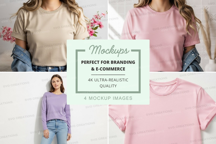 Mockup collection of t-shirts