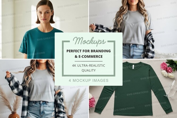 Casual t-shirts mockup example image 1