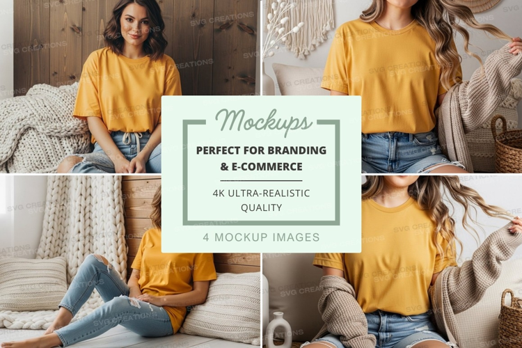 Casual comfort in yellow t-shirts