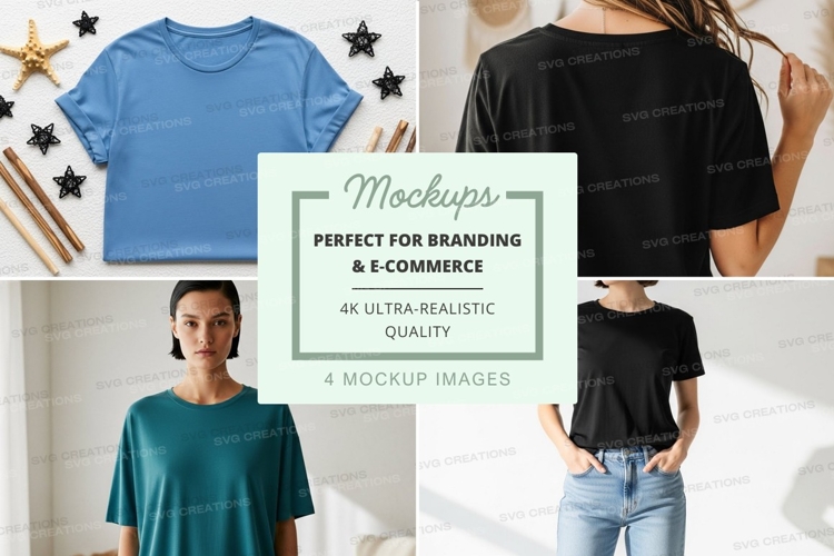 Black Tshirt Mockup Image 19