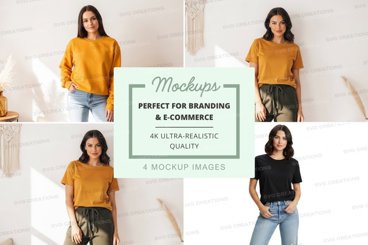 Black Tshirt Mockup Image 6