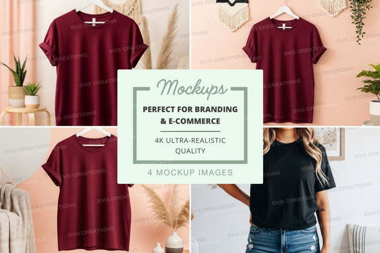 Black Tshirt Mockup Image 14