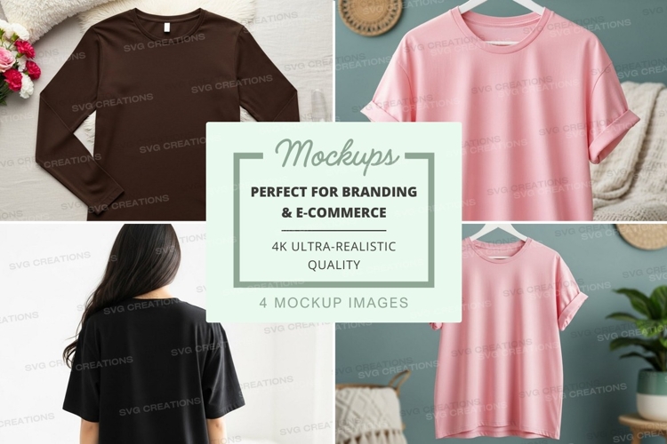 Black Tshirt Mockup Image 13