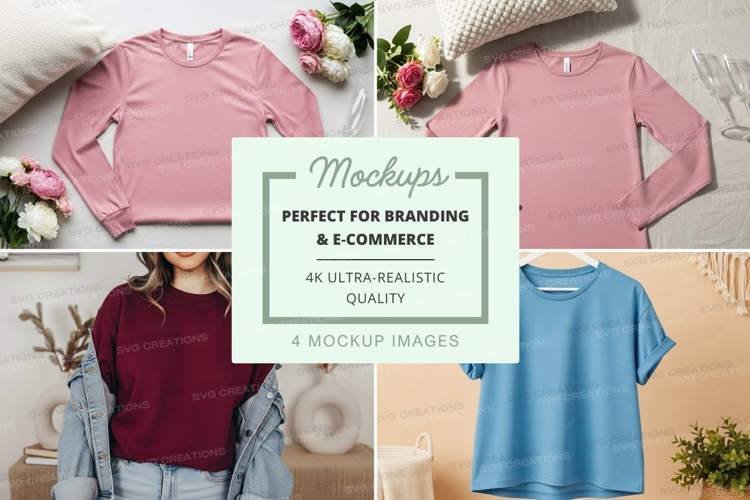 Mockup collection of t-shirts