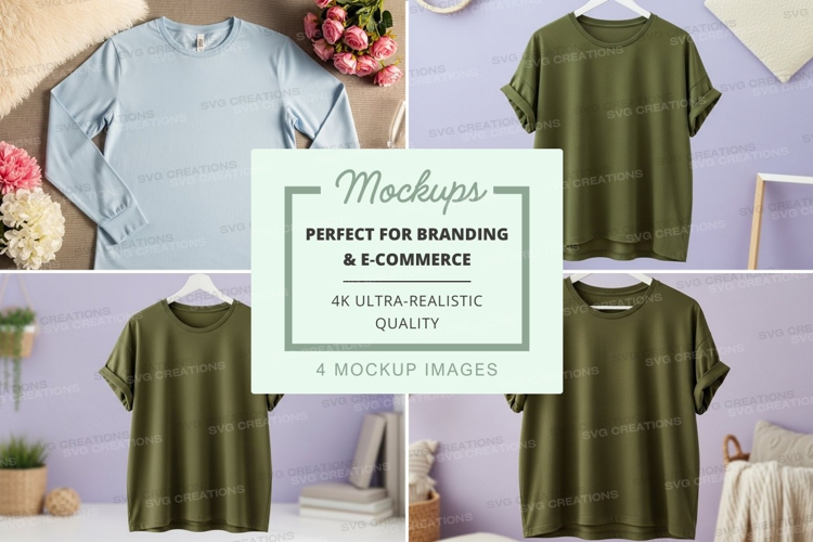 Mockup collection of t-shirts
