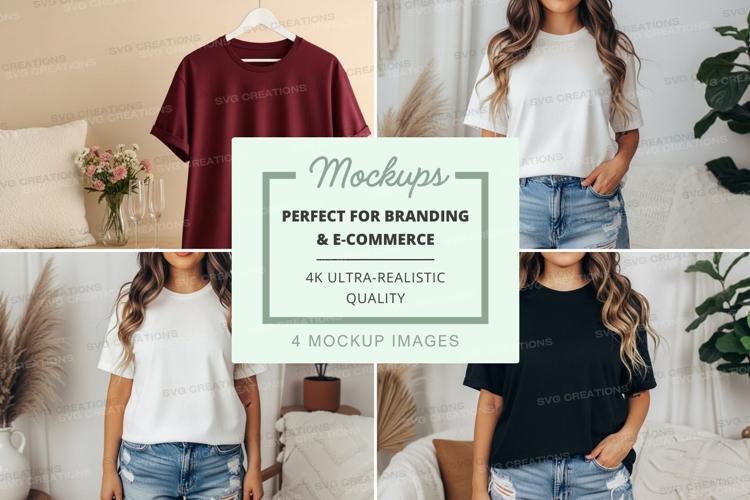 Black Tshirt Mockup Image 14