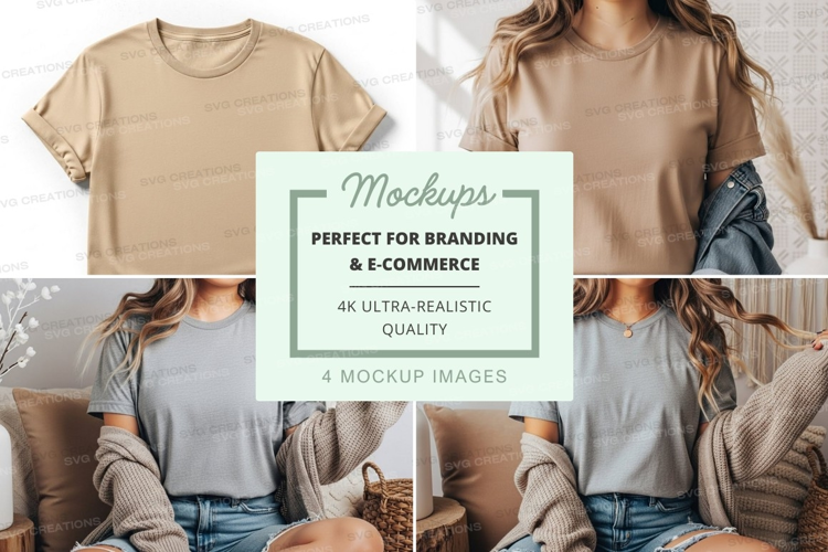 Casual comfort tee mockup