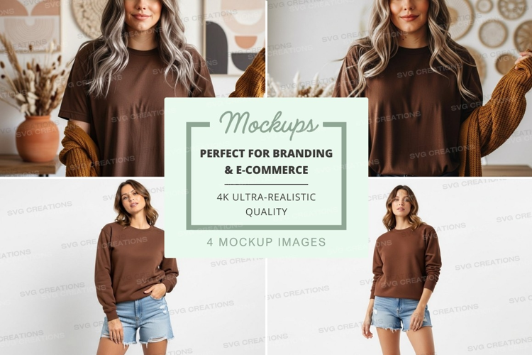 Brown sweater mockup