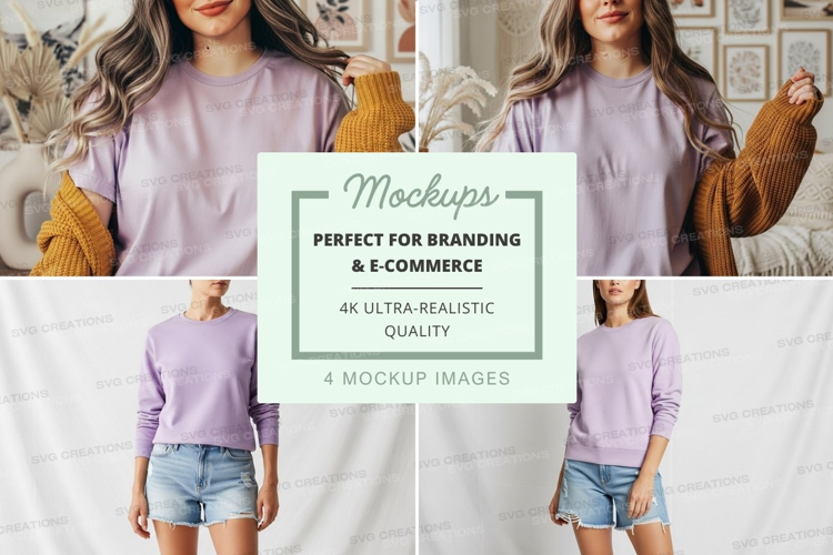 Lavender sweater mockup