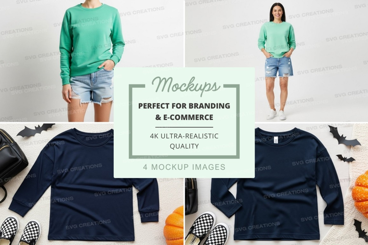 Casual autumn outfit mockup