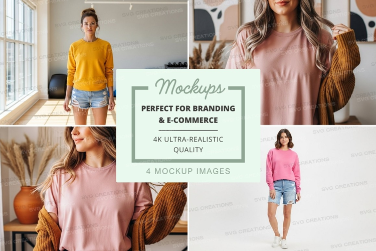 Casual summer t-shirts mockup