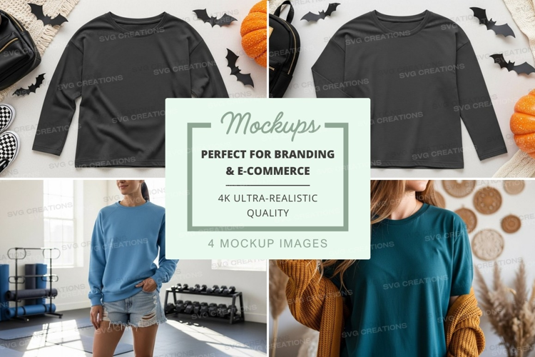 Halloween themed sweatshirts mockup
