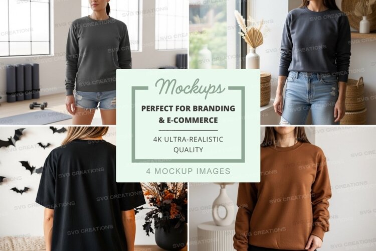 Casual sweatshirts mockup example image 1