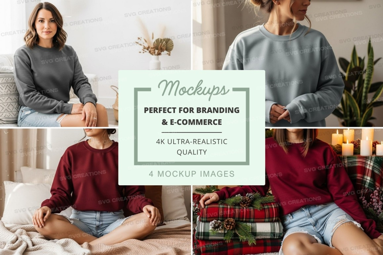 Cozy holiday morning mockup
