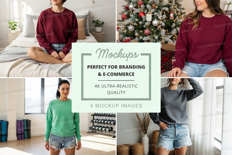 Casual winter outfits mockup
