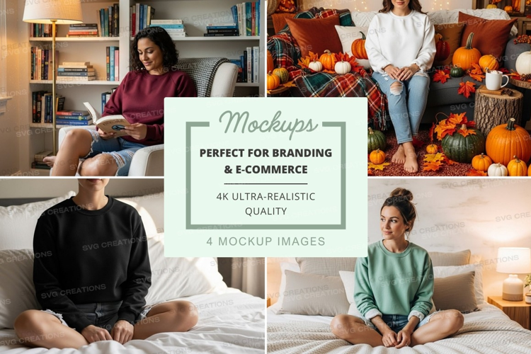 Cozy autumn mockup